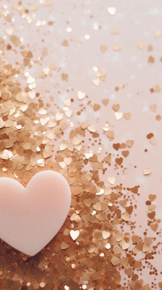 Glitter heart backgrounds celebration confetti. AI generated Image by rawpixel.