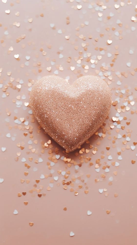 Glitter heart backgrounds celebration confetti. AI generated Image by rawpixel.
