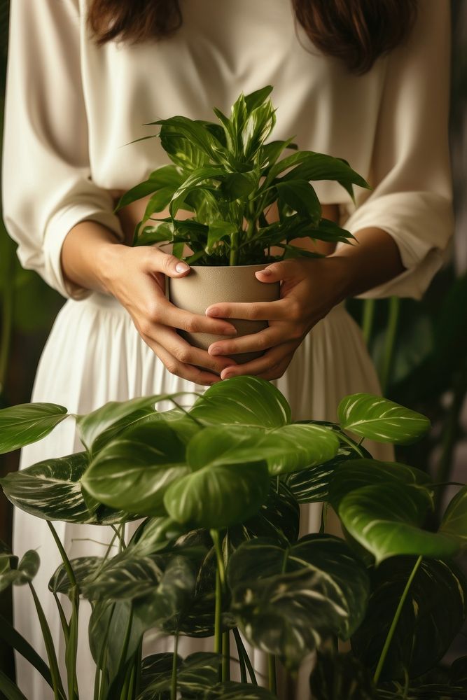 Woman hands plant houseplant adult. AI generated Image by rawpixel.