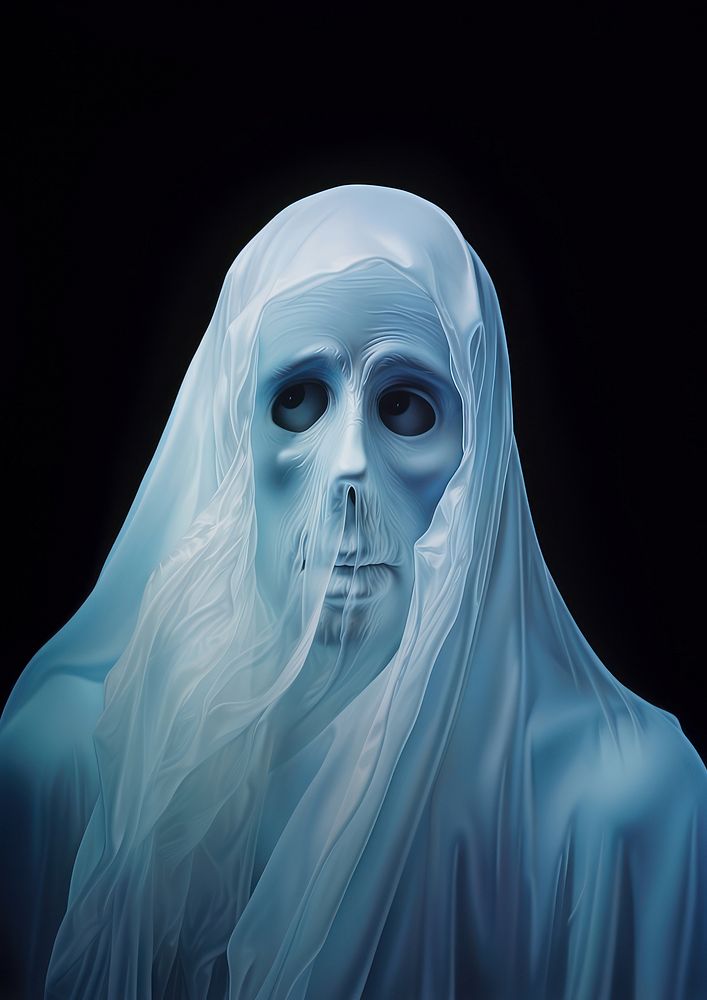 Ghost portrait horror adult. AI generated Image by rawpixel.