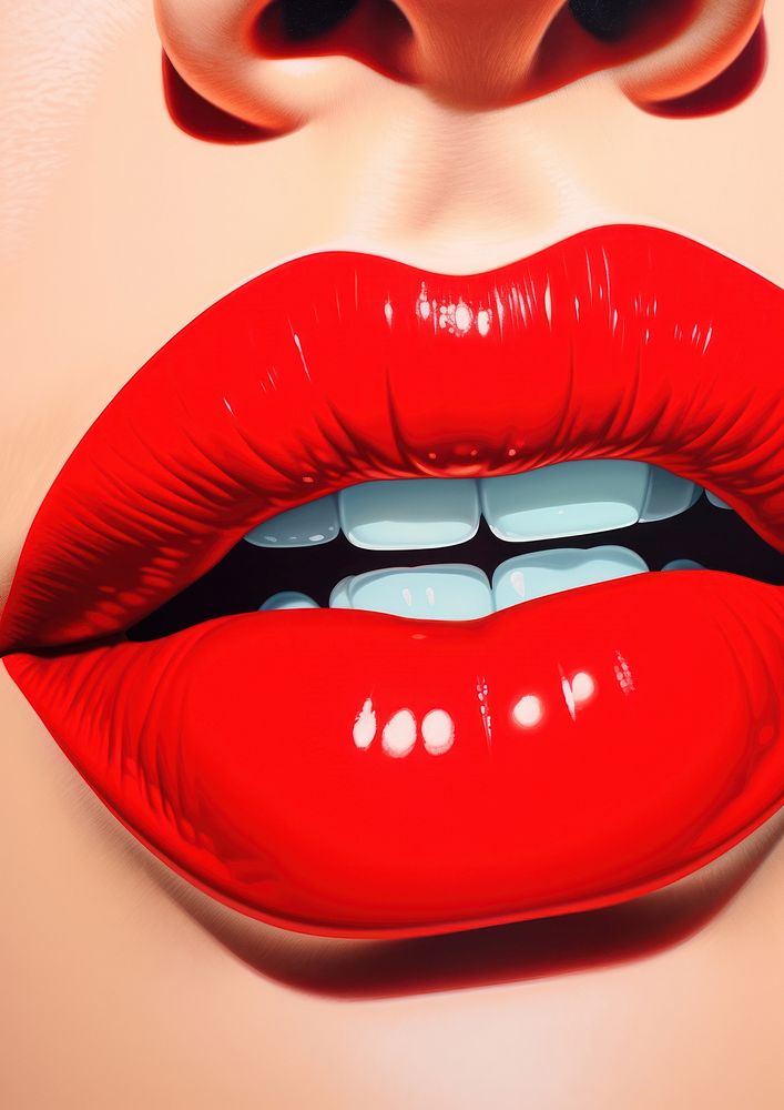 Lip mouth cosmetics lipstick glamour. AI generated Image by rawpixel.
