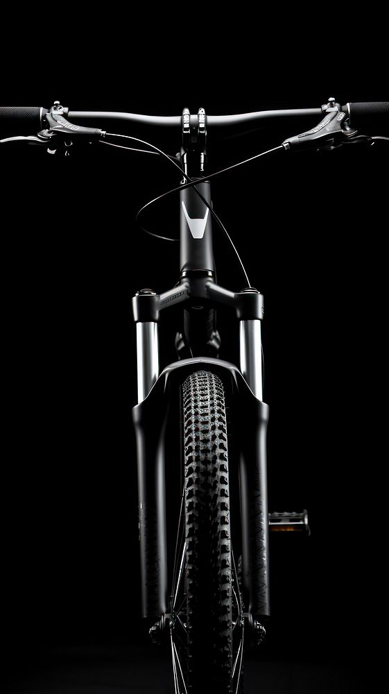 Mountain bicycle vehicle black black background. AI generated Image by rawpixel.