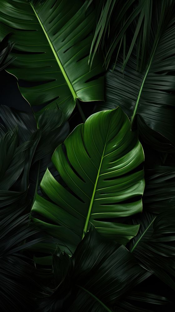 Tropical leaves backgrounds tropics plant. AI generated Image by rawpixel.