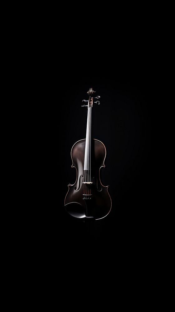 Violin black black background performance. AI generated Image by rawpixel.