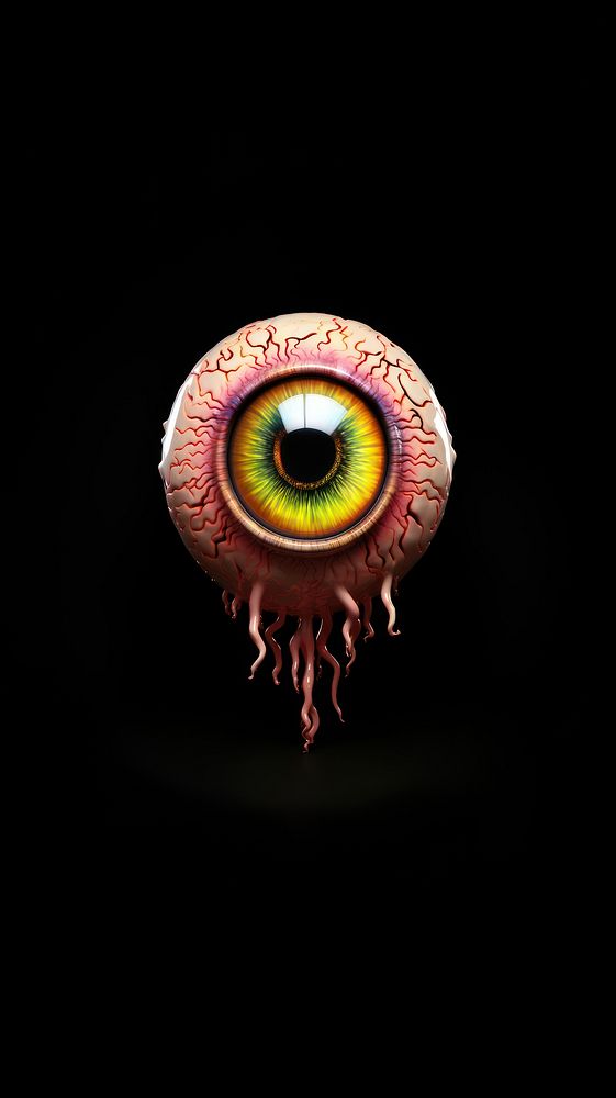 Eye black background invertebrate accessories. AI generated Image by rawpixel.