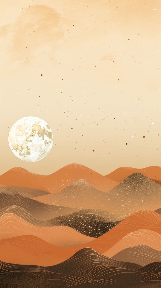 Landscapes astronomy outdoors desert. AI generated Image by rawpixel.