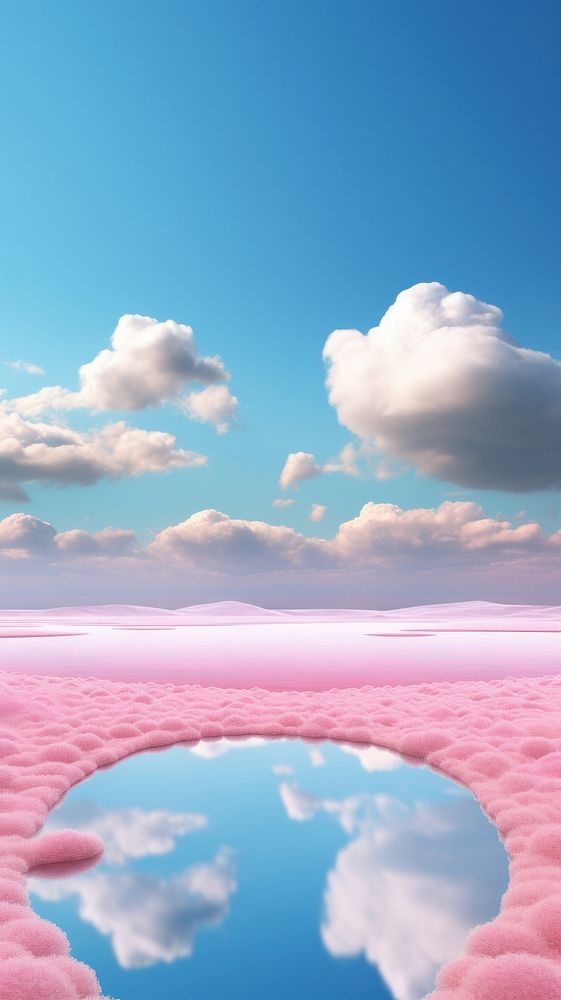 Mirror cloud sky backgrounds. AI generated Image by rawpixel.