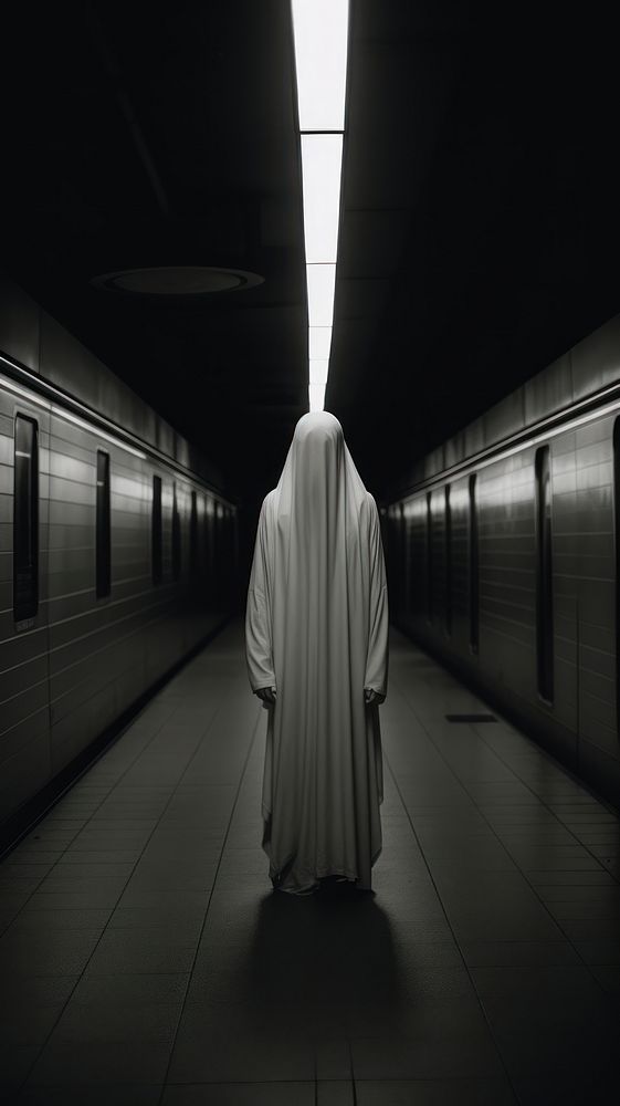 Ghost in subway architecture corridor building. AI generated Image by rawpixel.