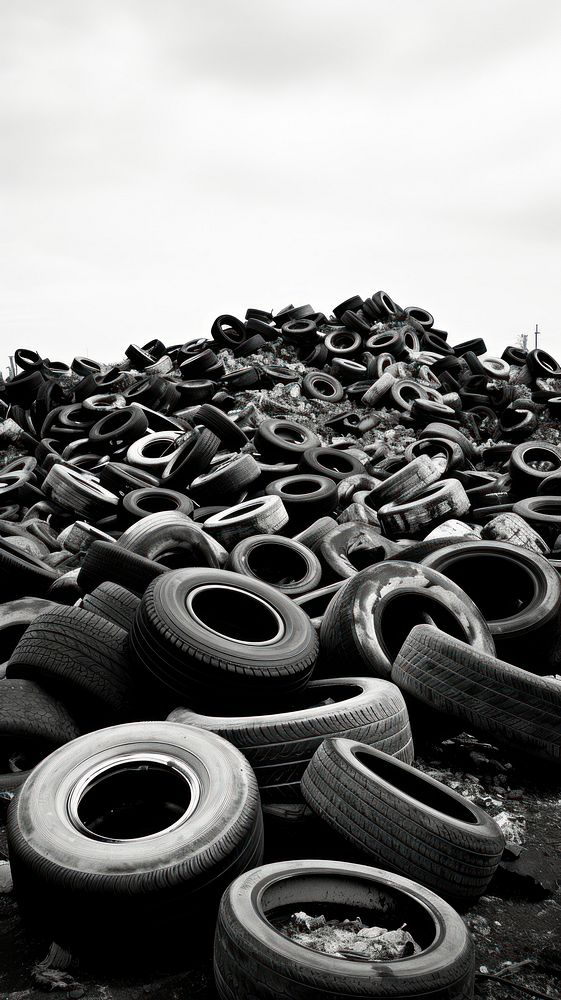 Junkyard wheel black tire. AI generated Image by rawpixel.
