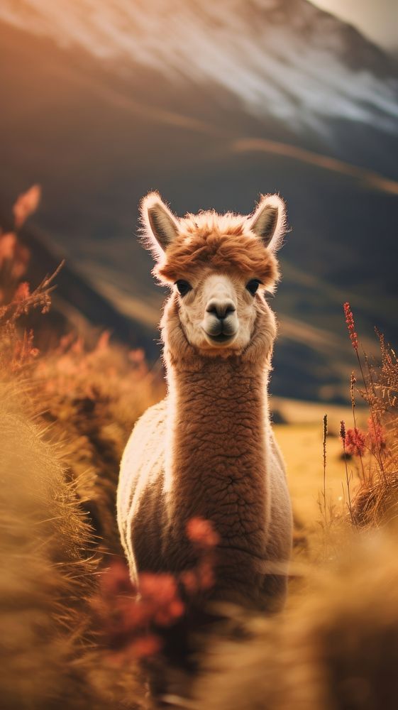 Alpaca mammal animal nature. AI generated Image by rawpixel.