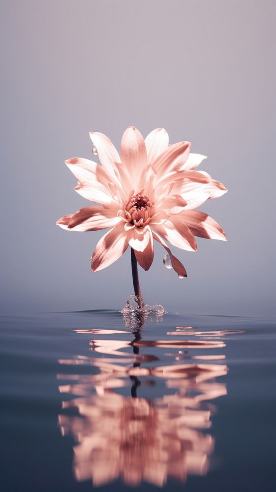 Flower with water outdoors nature petal. AI generated Image by rawpixel.