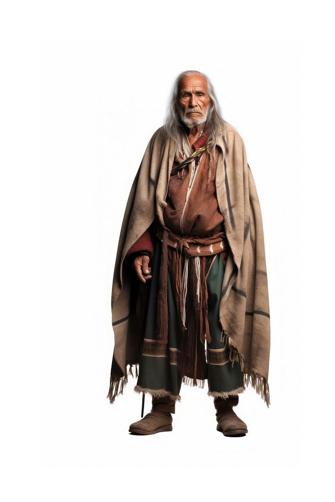 Native American clothing costume white background. AI generated Image by rawpixel.