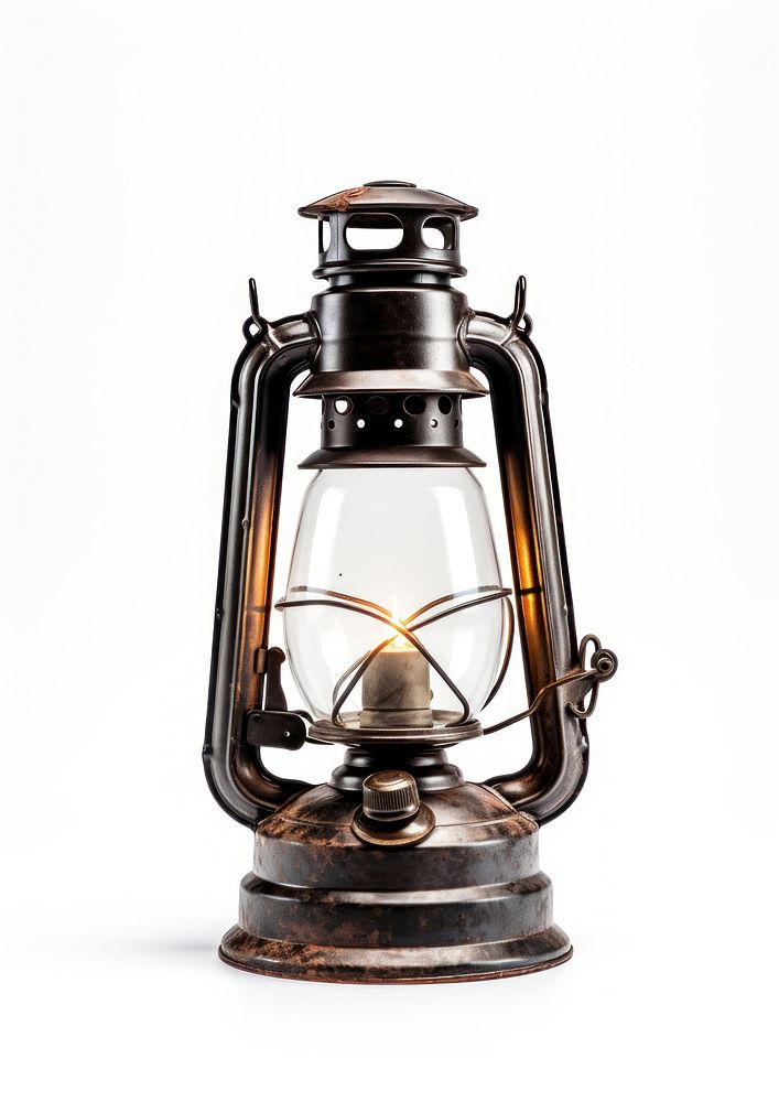 Vintage lantern lamp white background drinkware. AI generated Image by rawpixel.