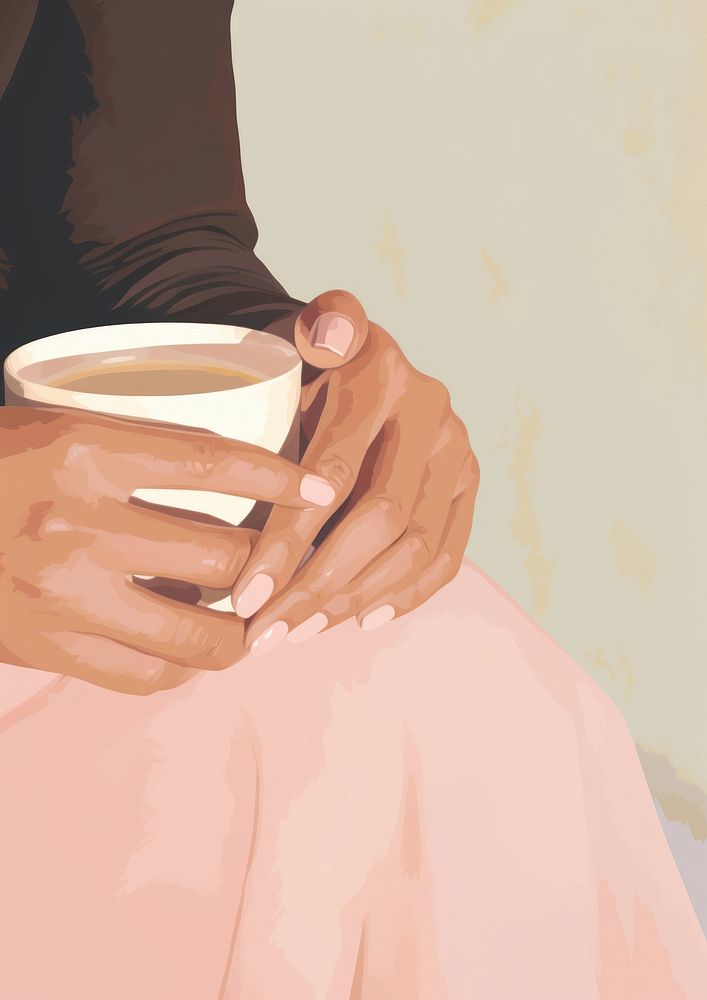 Hand holding tea finger coffee adult. AI generated Image by rawpixel.