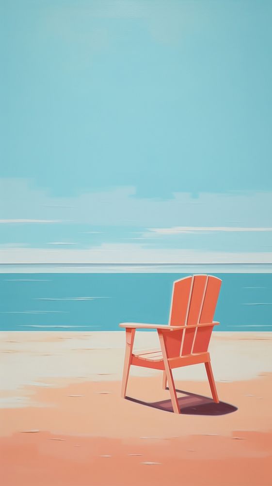Chair outside on a beach nature chair furniture. AI generated Image by rawpixel.