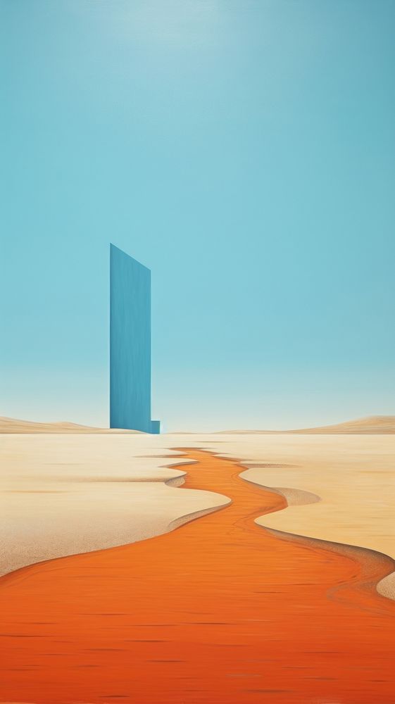 View of sand landscape architecture tranquility. AI generated Image by rawpixel.