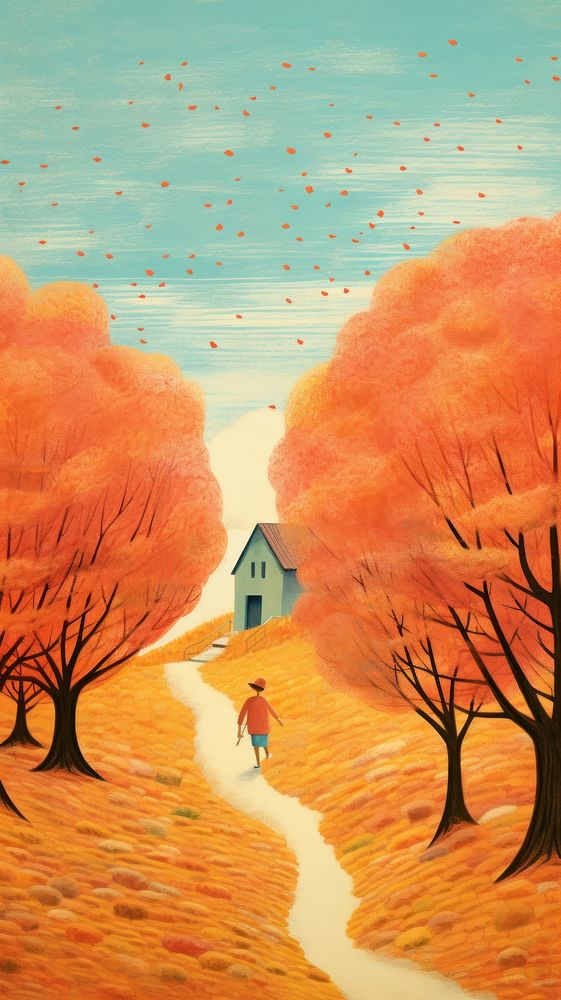 Autumn outdoors painting nature. AI generated Image by rawpixel.