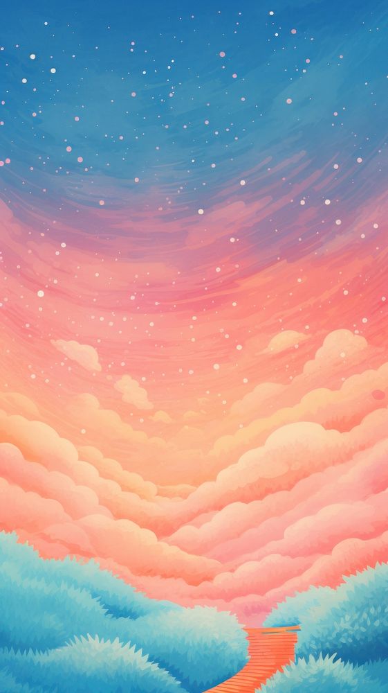 A pastel galaxy background backgrounds painting outdoors. AI generated Image by rawpixel.