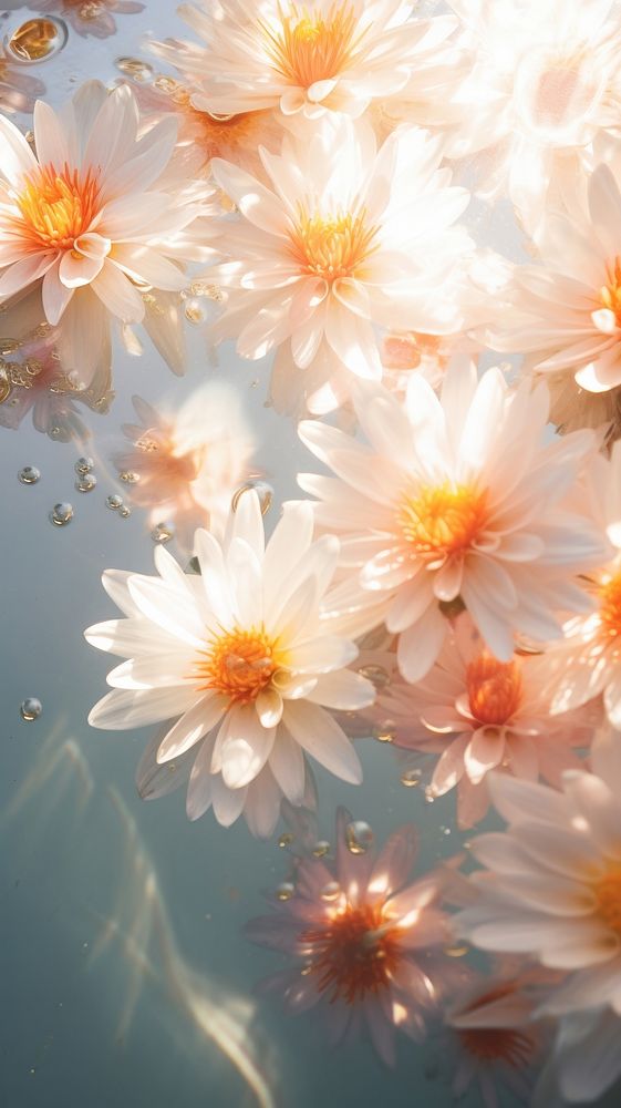 Aesthetic background flower backgrounds outdoors. AI generated Image by rawpixel.