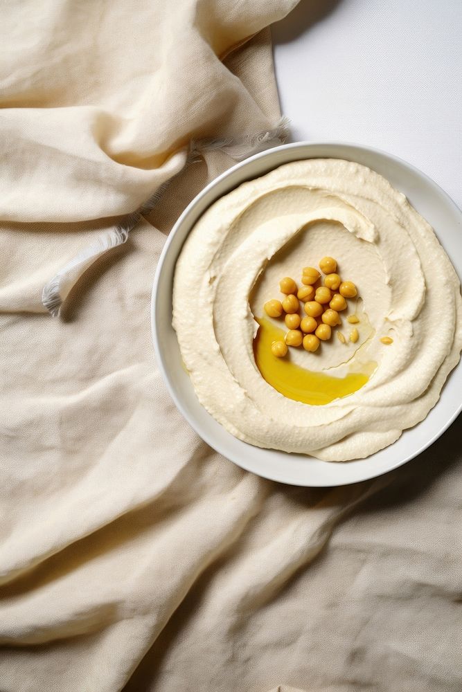 Homemade hummus dessert plate food. AI generated Image by rawpixel.