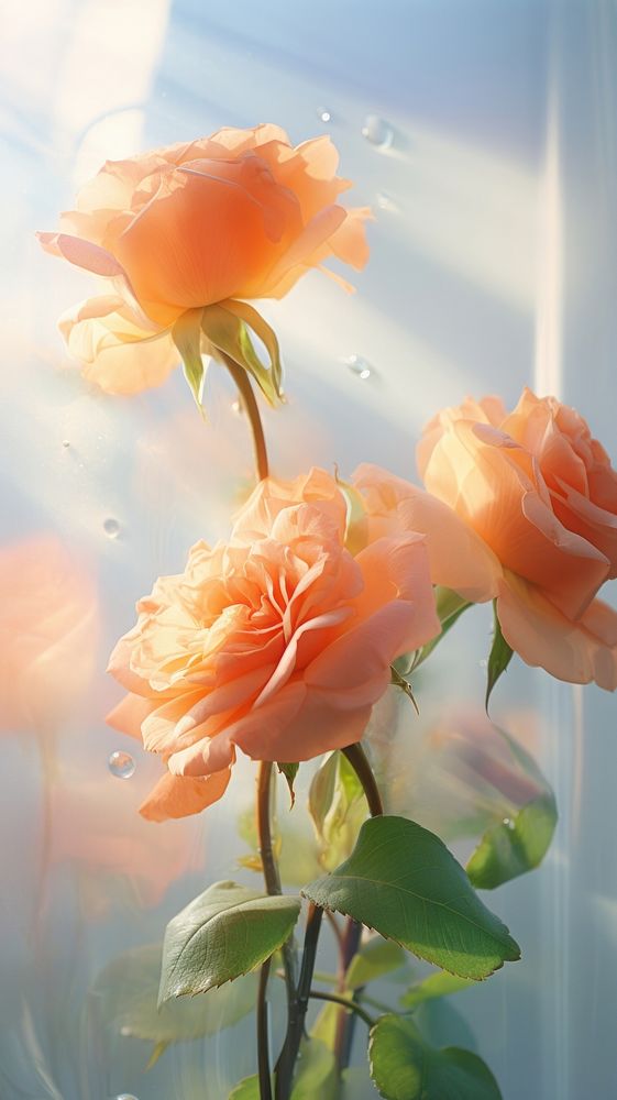 Roses flower petal plant. AI generated Image by rawpixel.