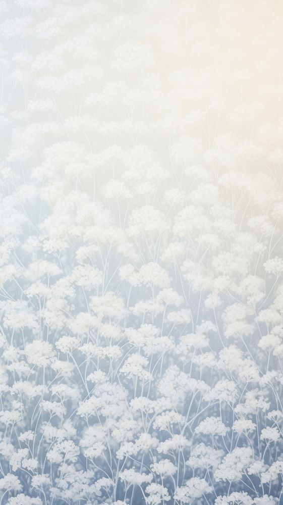 White colors field of flowers landscapes backgrounds nature frost. AI generated Image by rawpixel.