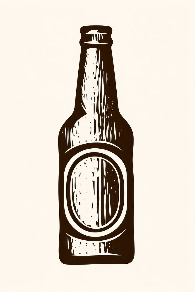 Beer bottle drink white background. AI generated Image by rawpixel.