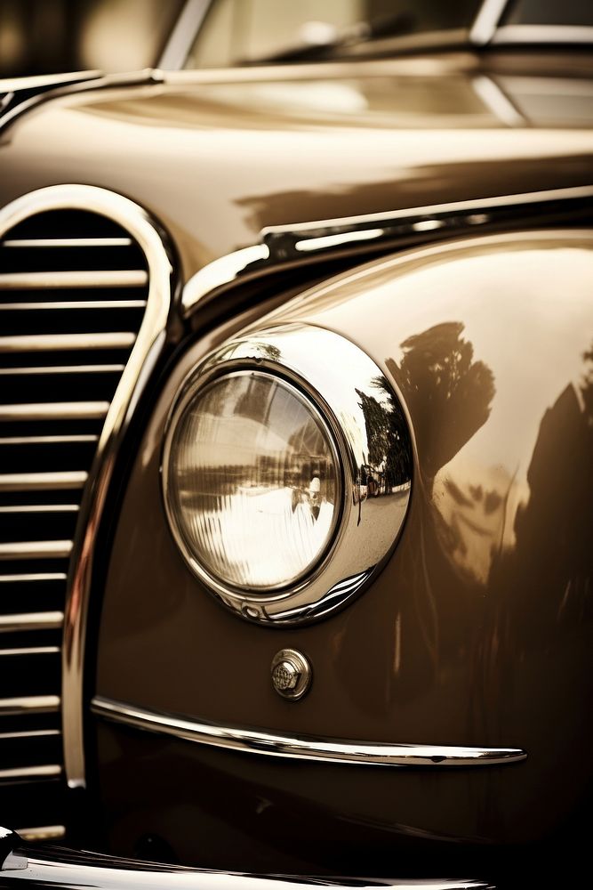 Close up of car headlight vehicle transportation. AI generated Image by rawpixel.