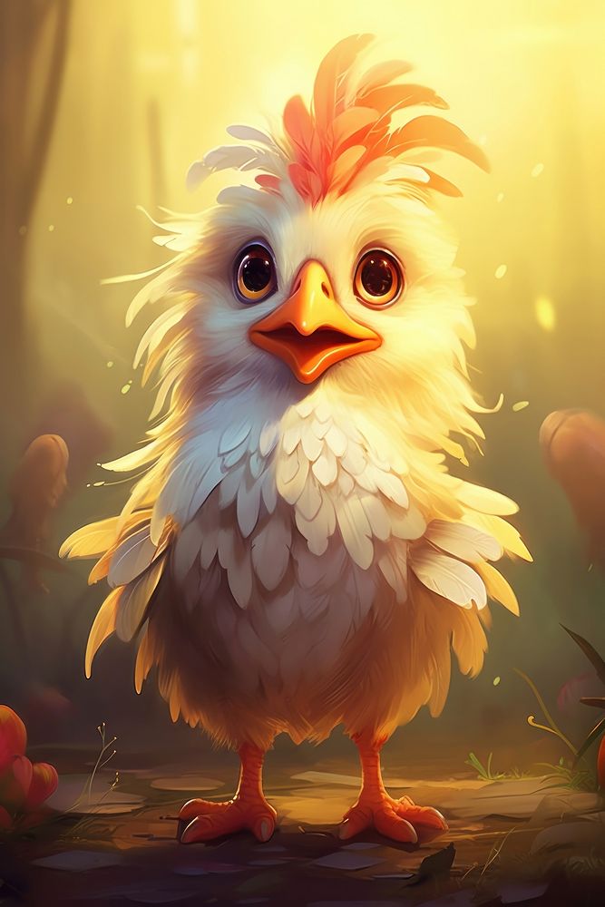 Cute chicken animal bird beak. AI generated Image by rawpixel.
