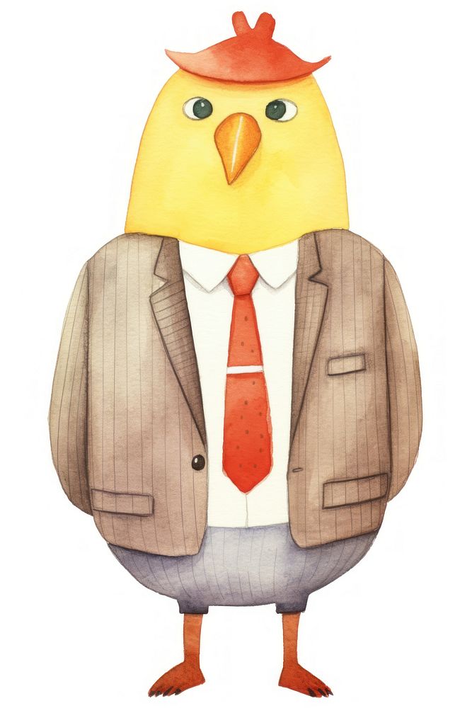 Chicken sketch bird tie. AI generated Image by rawpixel.