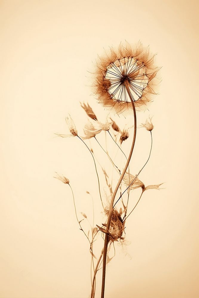 Dried flower dandelion plant inflorescence. AI generated Image by rawpixel.