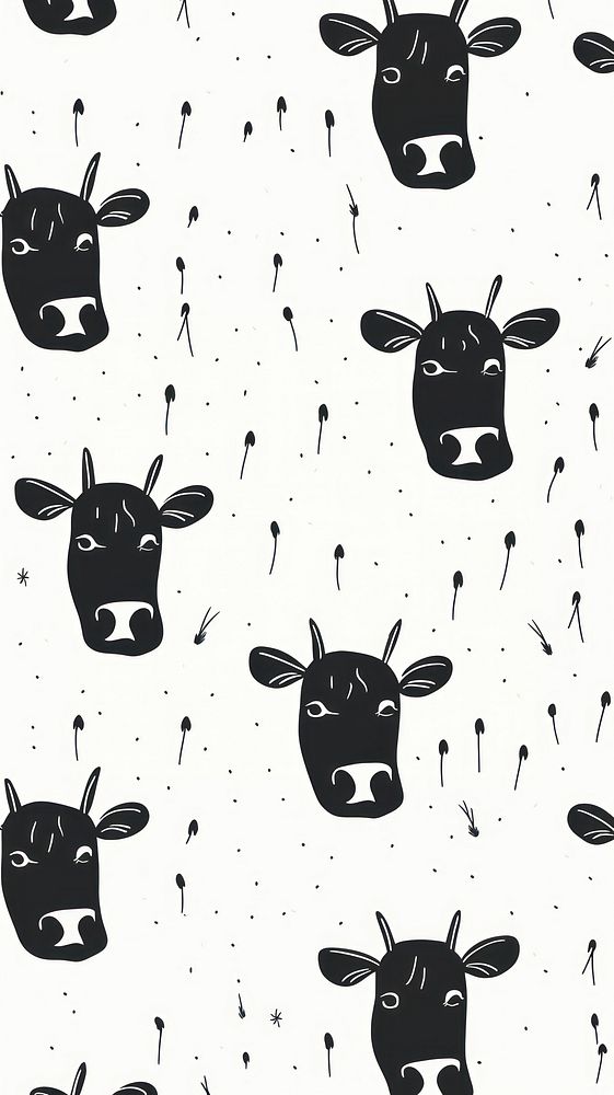 Cow backgrounds livestock pattern. AI generated Image by rawpixel.