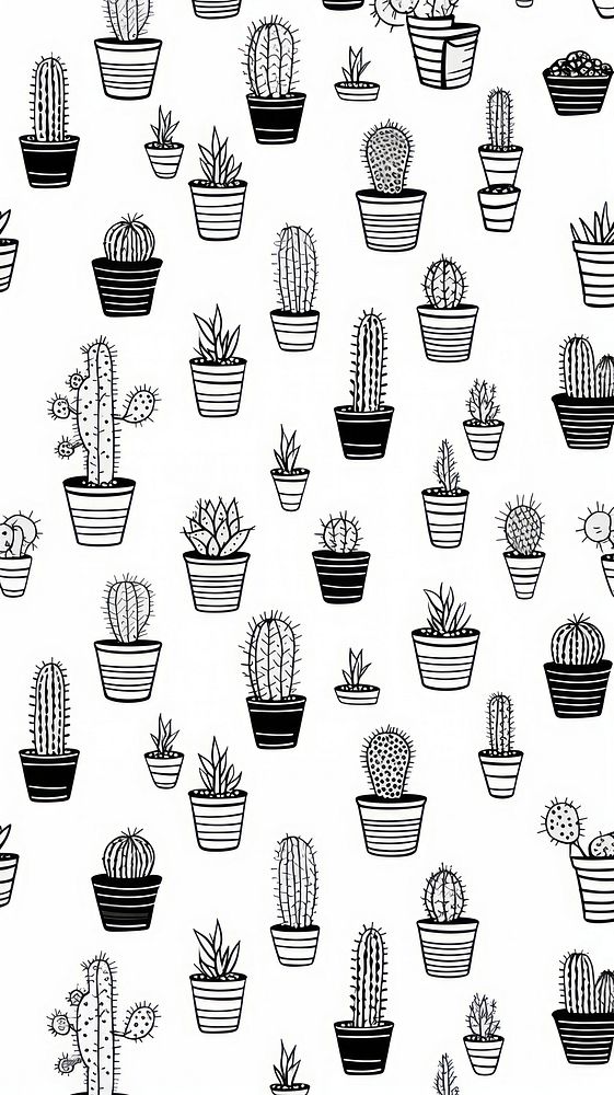 Cactus backgrounds pattern plant. AI Free Photo Illustration rawpixel