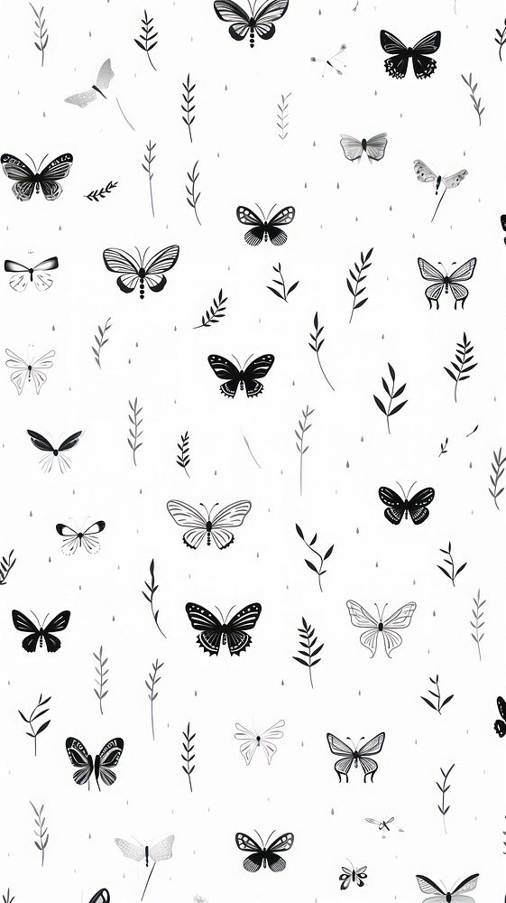 Butterfly backgrounds wallpaper pattern. AI generated Image by rawpixel.