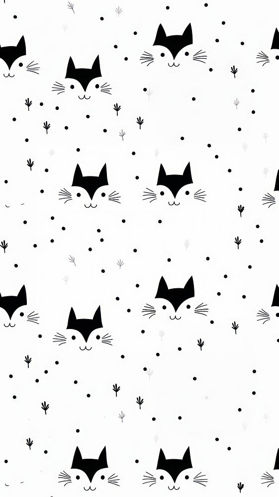 Fox backgrounds pattern black. AI generated Image by rawpixel.