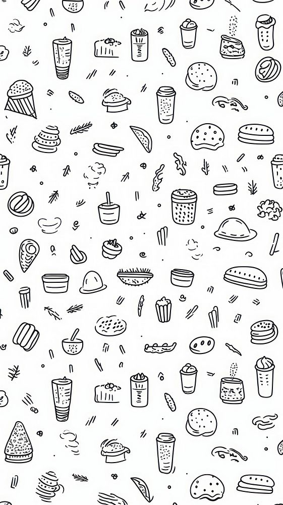 Food backgrounds pattern drawing. 