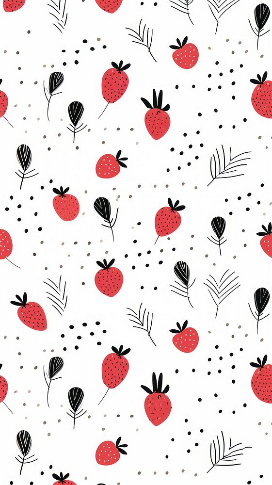 Strawberry pattern backgrounds plant. 