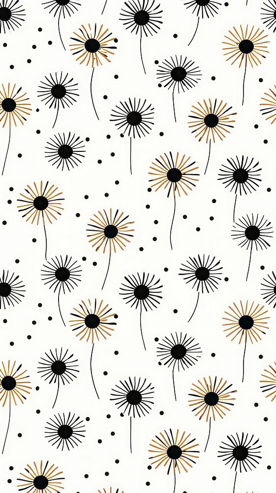 Sunflower pattern backgrounds wallpaper. AI generated Image by rawpixel.