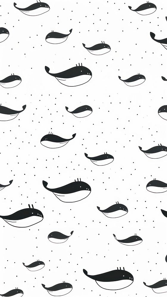 Whale pattern backgrounds line. AI generated Image by rawpixel.