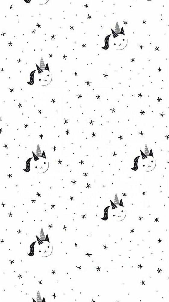 Unicorn pattern paper backgrounds. AI generated Image by rawpixel.