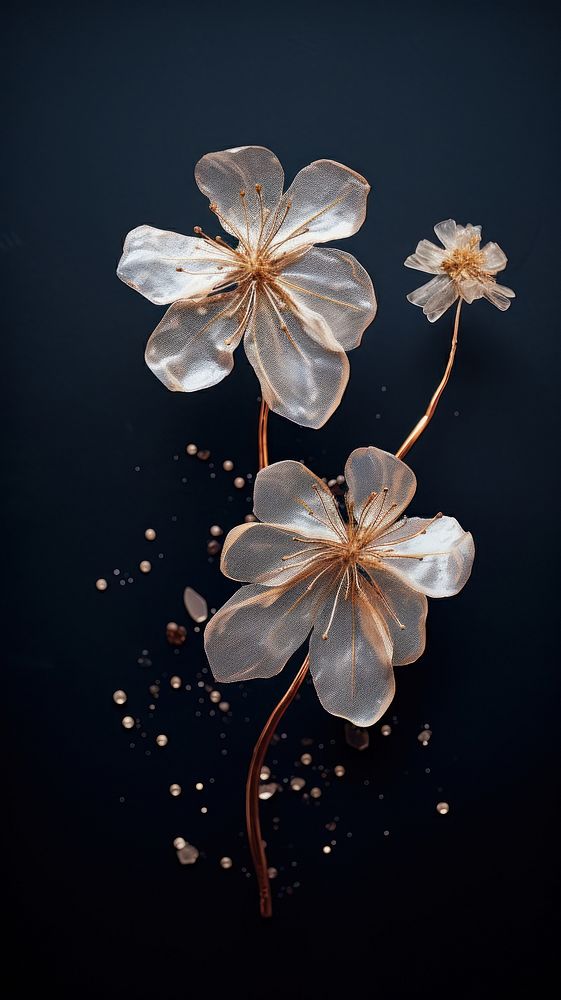 Flower blossom jewelry petal. AI generated Image by rawpixel.