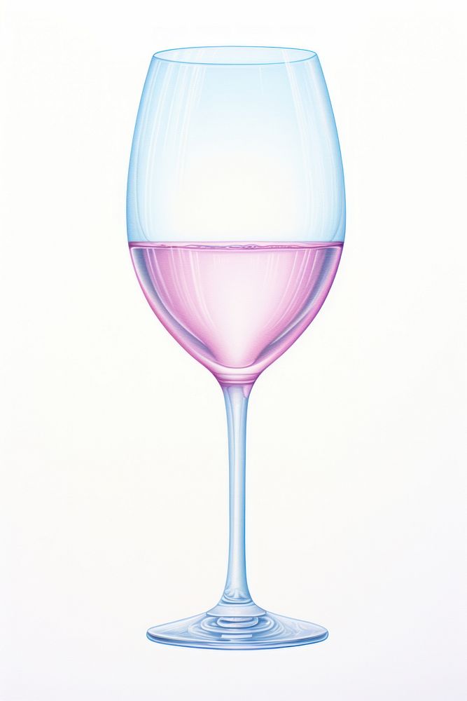 Wine glass drink white background refreshment. AI generated Image by rawpixel.