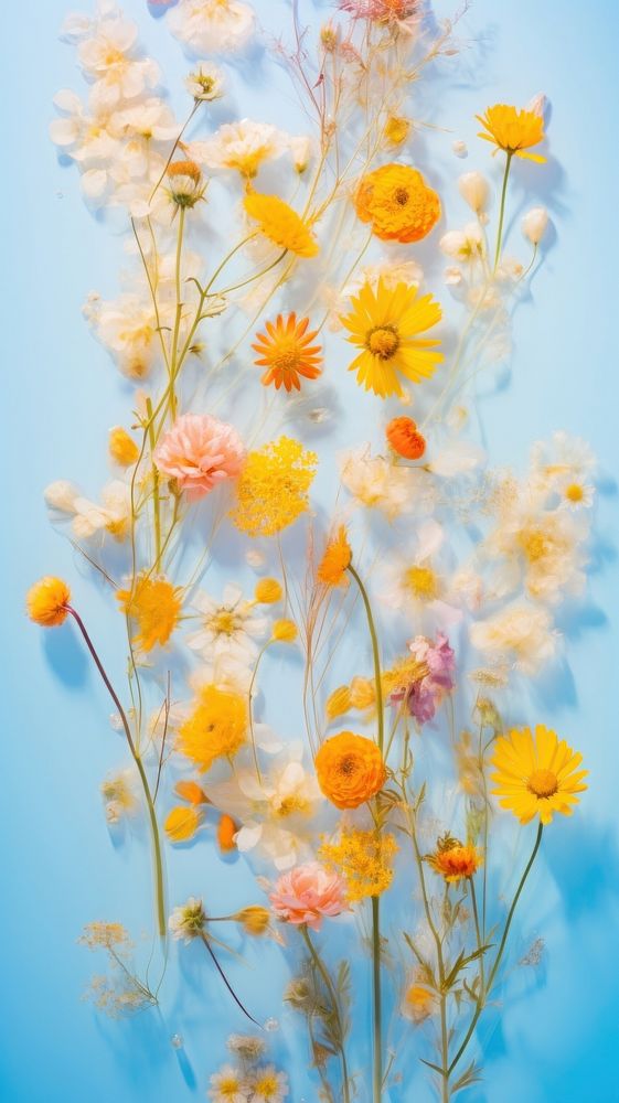Dried flowers on the bright background blossom nature plant. AI generated Image by rawpixel.