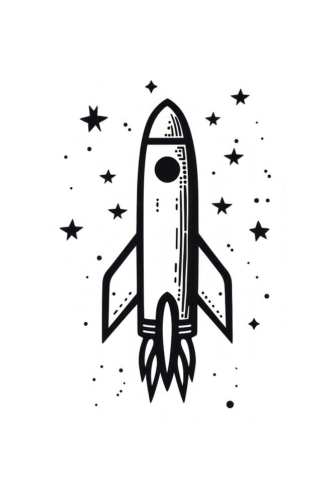 Rocket vehicle stencil shape. AI generated Image by rawpixel.