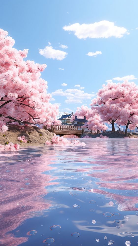 Spring sakura blossom flower plant. AI generated Image by rawpixel.