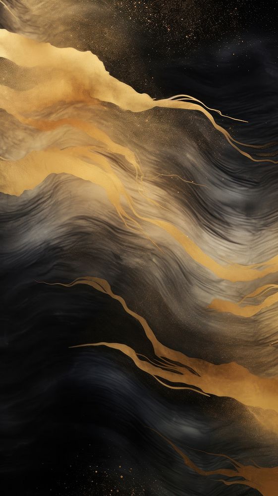 Black and gold backgrounds nature space. AI generated Image by rawpixel.
