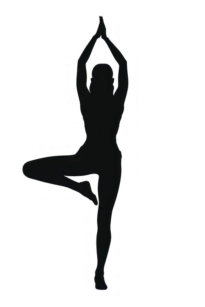 Woman practicing yoga silhouette sports adult. AI generated Image by rawpixel.