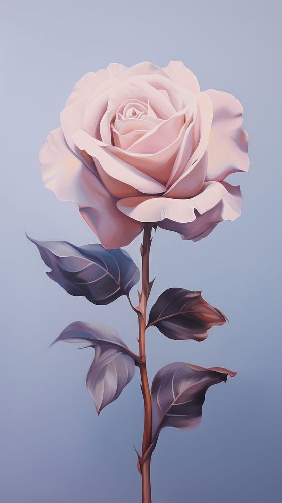 Pink rose art flower purple. AI generated Image by rawpixel.