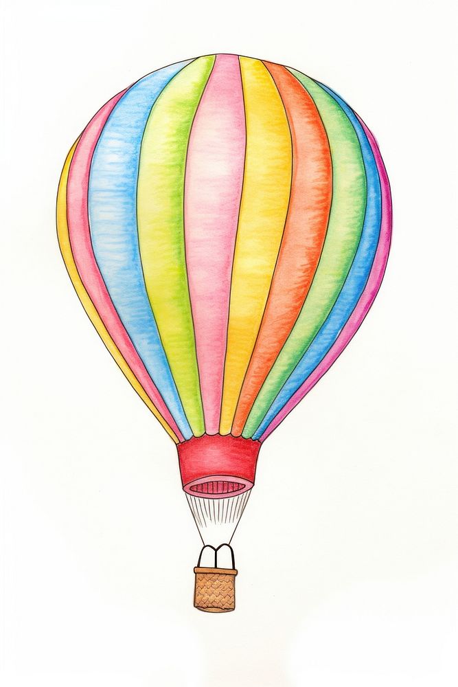 Balloon aircraft vehicle drawing. AI generated Image by rawpixel.