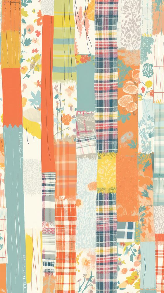 Tartan style backgrounds patchwork line. AI generated Image by rawpixel.